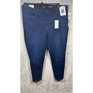 CURVE APPEAL NEW Women Jeans 22W Blue High Rise Skinny Comfort Waist Tummy Tuck